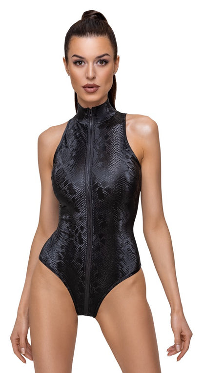 Cottelli Body in Schlangen-Optik mit 2-Wege-Zip