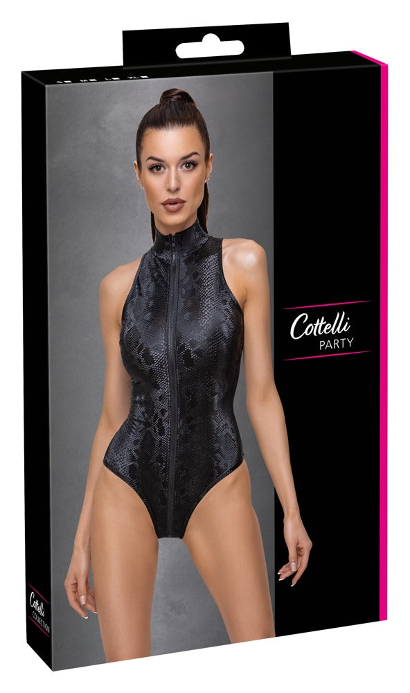 Cottelli Body in Schlangen-Optik mit 2-Wege-Zip