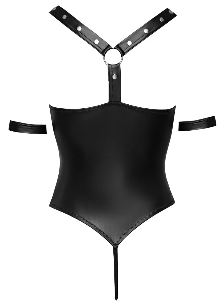 Cottelli Bondage-Stringbody ouvert mit Karabinerketten