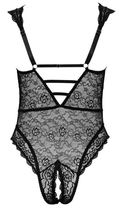 Cottelli Body aus Stretch-Spitze mit Bügel-Cups, ouvert