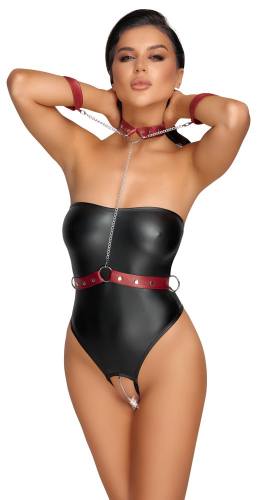 Cottelli Tubebody Bondage mit abnehmbarem Harness und Handfesseln