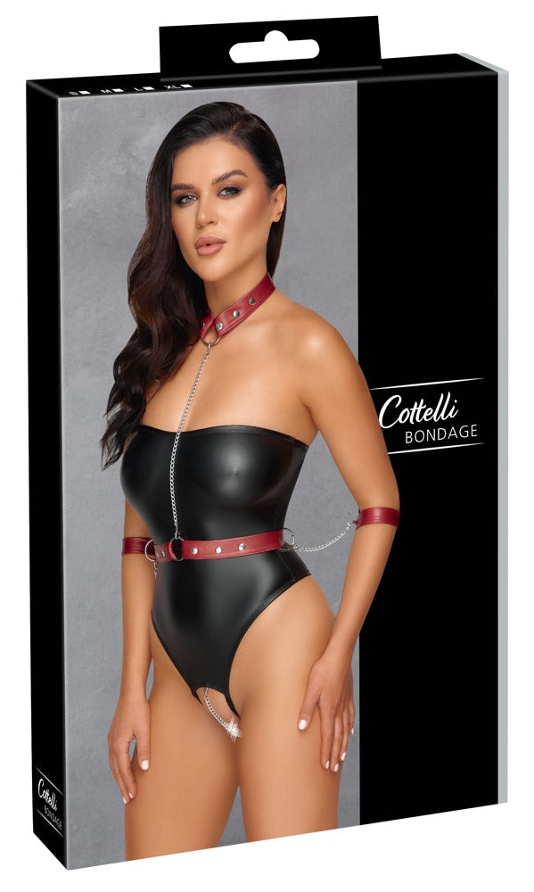 Cottelli Tubebody Bondage mit abnehmbarem Harness und Handfesseln