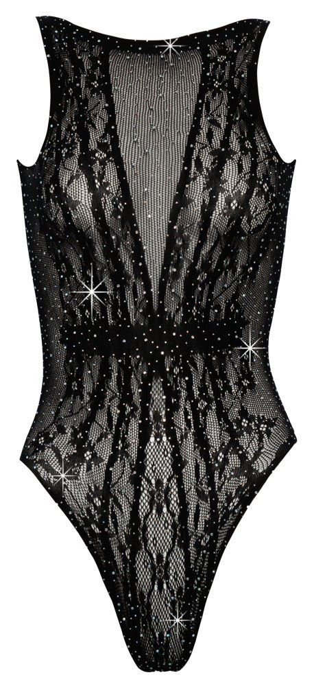 Fantasy Body mit Allover-Strassbesatz und Ranken-Optik