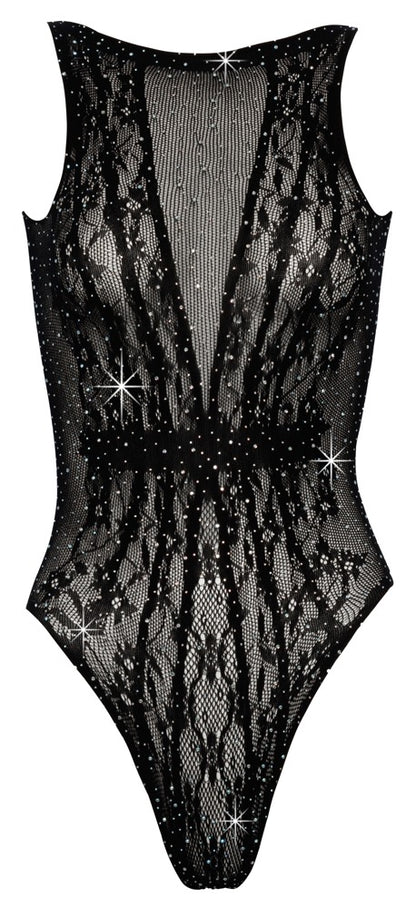 Fantasy Body mit Allover-Strassbesatz und Ranken-Optik