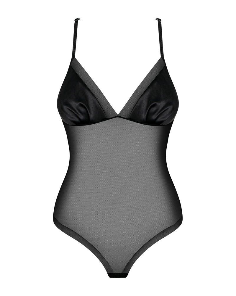 OBSESSIVE Spitzen-Body, schwarz