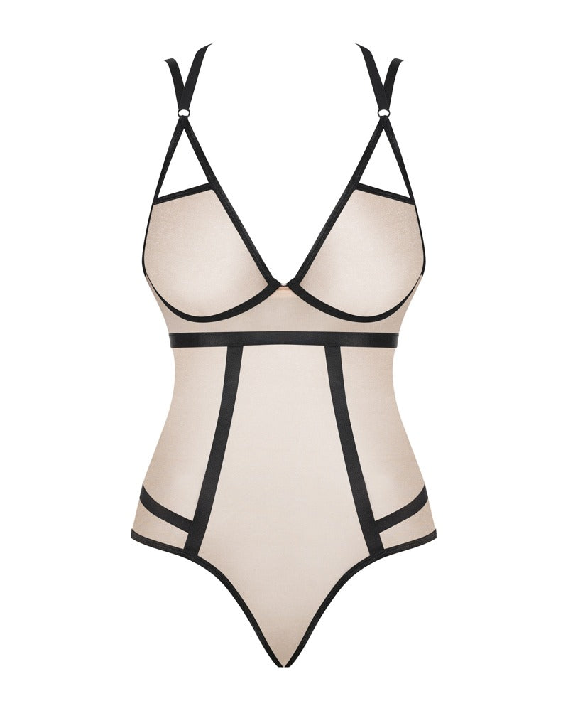 OBSESSIVE Spitzen-Body in Braun