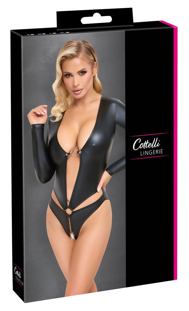 COTTELLI Langarm-Body ouvert im Mattlook