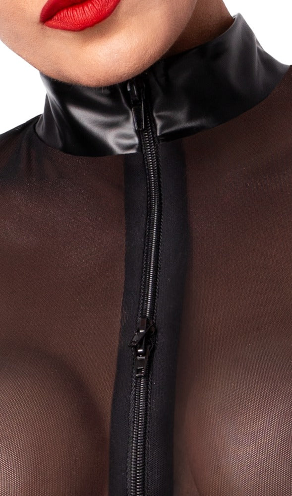 NOIR Body im Material-Mix mit Nippelringen