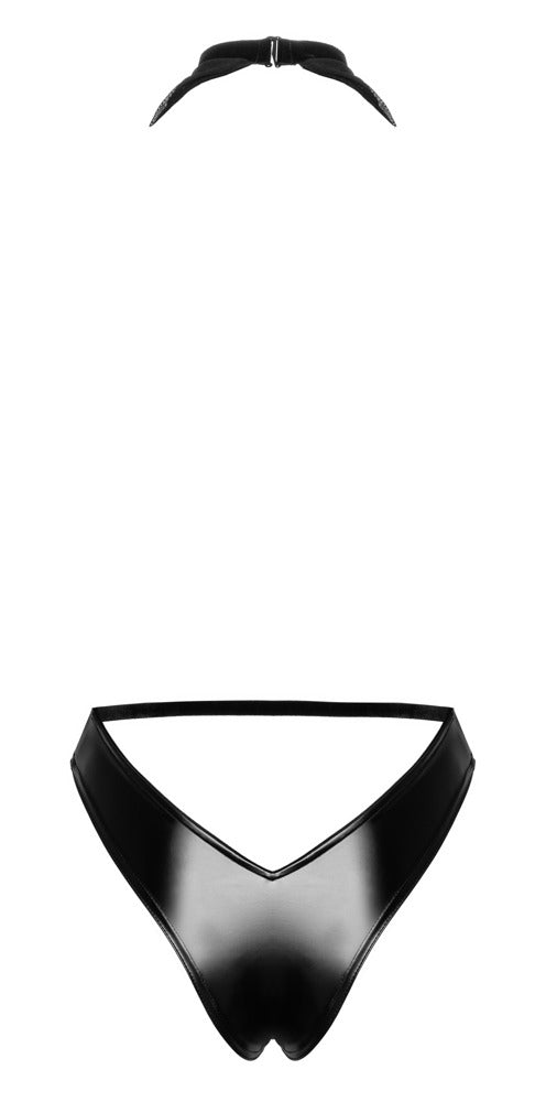 NOIR Wetlook-Neckholder-Body mit Perlenkette