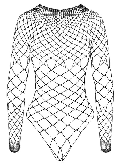 Fantasy Netz-Riobody mit langem Arm und Strass