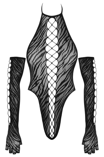 Fantasy Riobody mit Tigerstreifen und langen Handschuhen