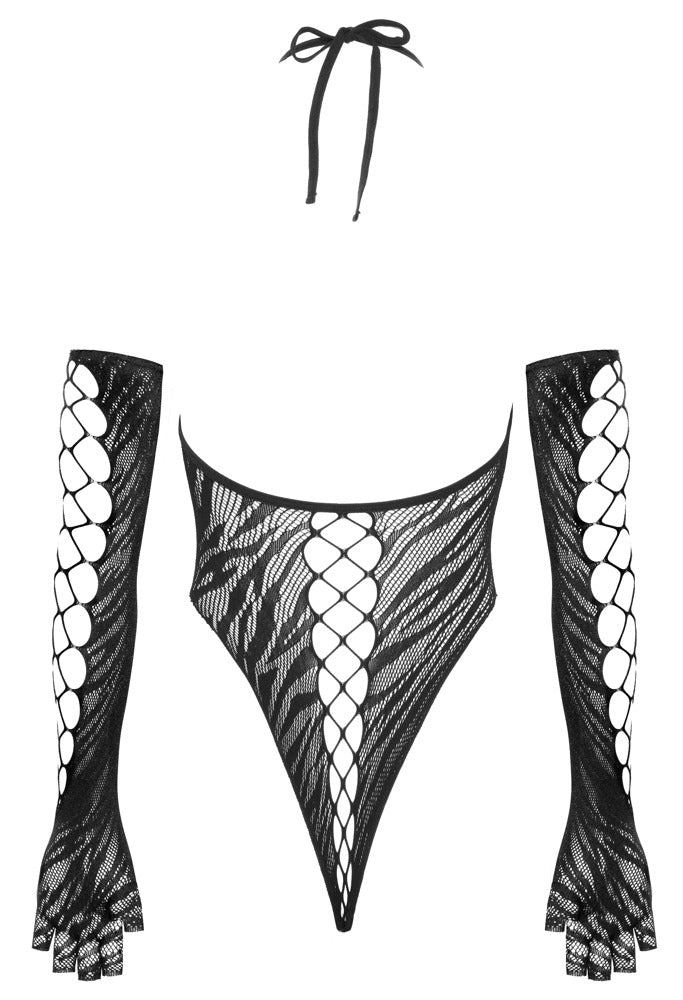 Fantasy Riobody mit Tigerstreifen und langen Handschuhen