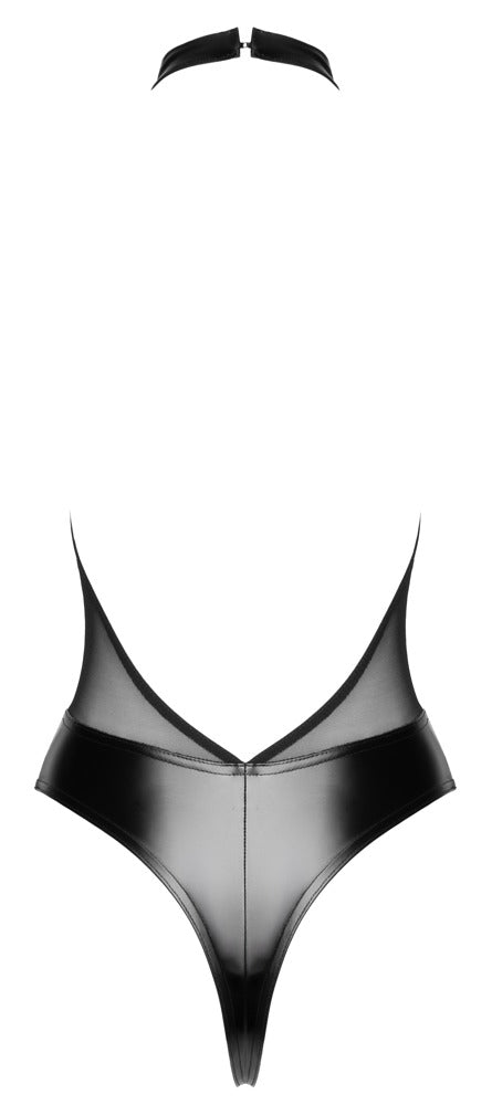 NOIR Wetlook-Stringbody mit Glitzer