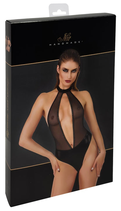 NOIR Wetlook-Stringbody mit Glitzer