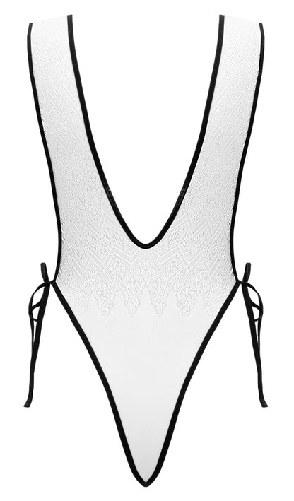 Fantasy knapper Body mit Ombré-Verlauf, Weiß