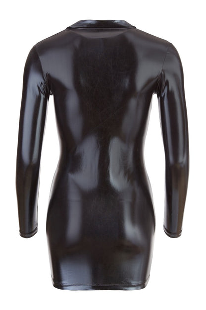 Cottelli Wetlook-Minikleid mit 2-Wege-Zip