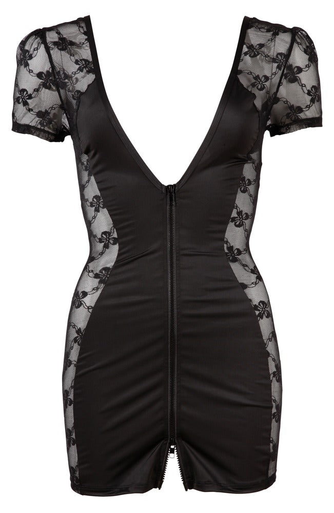 Cottelli Kleid mit Spitzen-Einsätzen und Zip