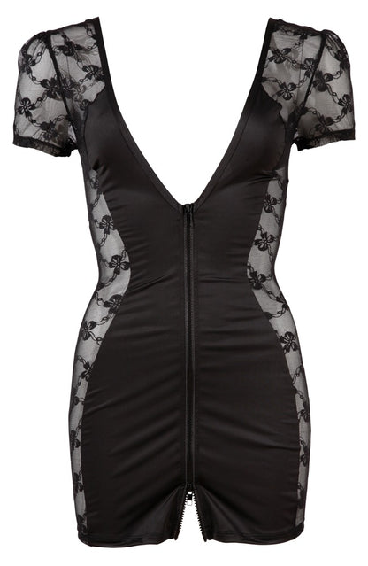 Cottelli Kleid mit Spitzen-Einsätzen und Zip