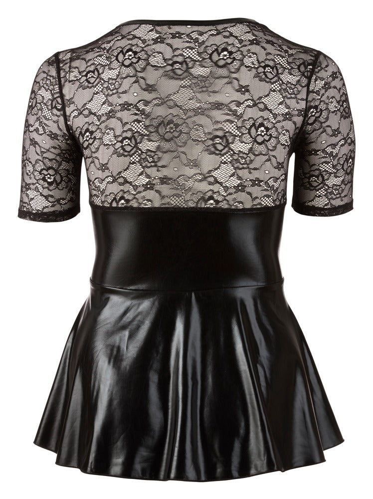 Cottelli Kleid mit Front-Schnürung und Spitzeneinsatz