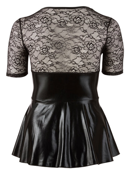 Cottelli Kleid mit Front-Schnürung und Spitzeneinsatz