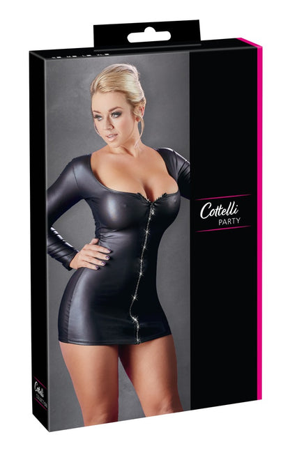 Cottelli Langarm-Kleid mit Glitzer-Zip