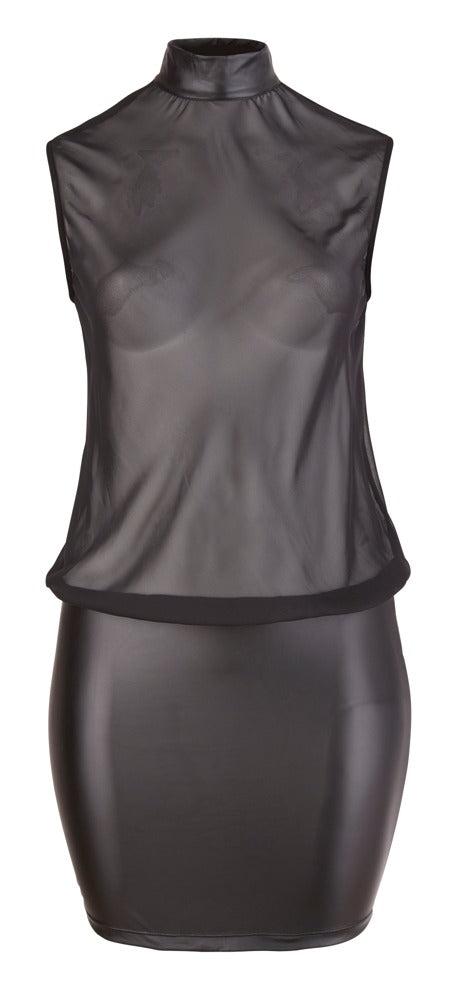 Cottelli transparentes Kleid mit Stehkragen