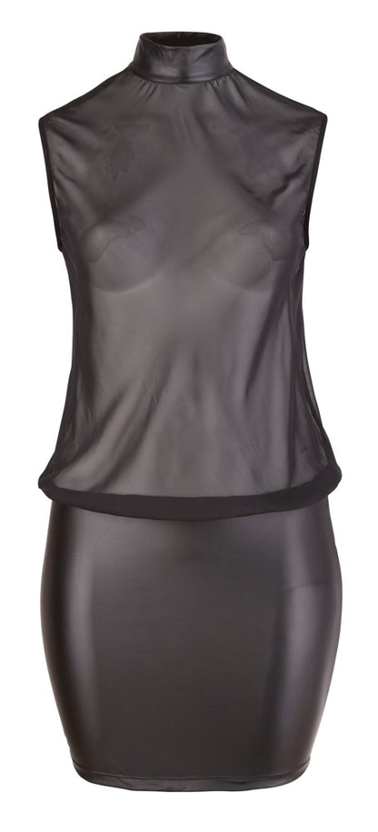 Cottelli transparentes Kleid mit Stehkragen