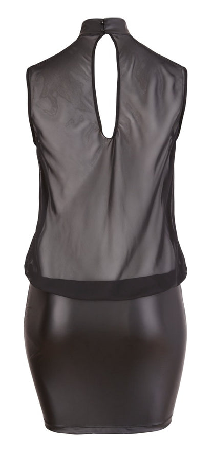 Cottelli transparentes Kleid mit Stehkragen