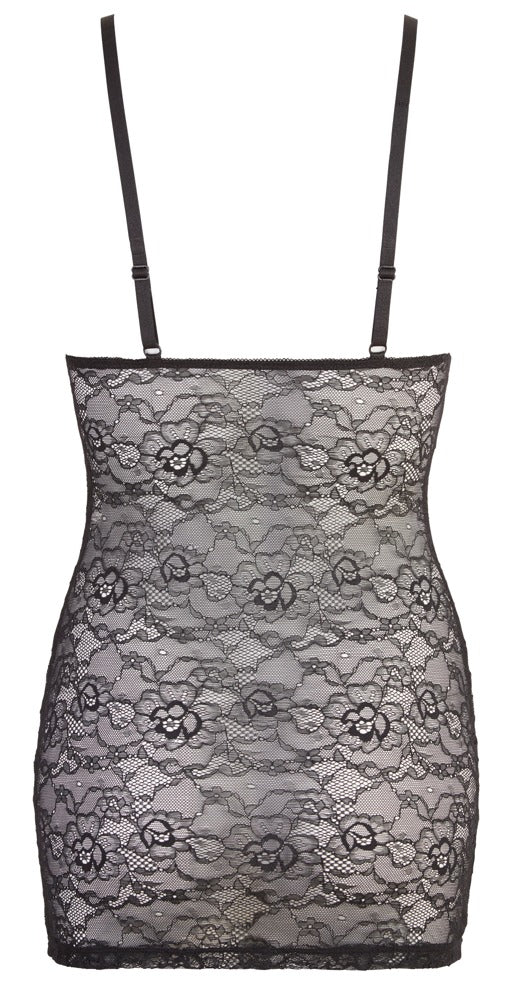 COTTELLI Minikleid aus Spitze mit Wetlook-Streifen