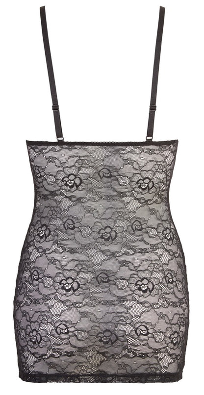 COTTELLI Minikleid aus Spitze mit Wetlook-Streifen