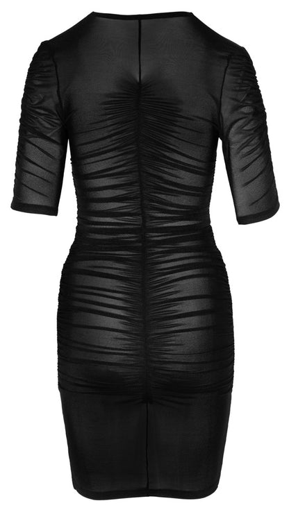Cottelli Minikleid mit Raffung, semi-transparent