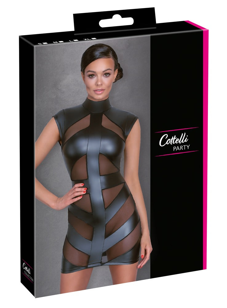 Cottelli Kleid im Mattlook mit Powernet-Einsätzen