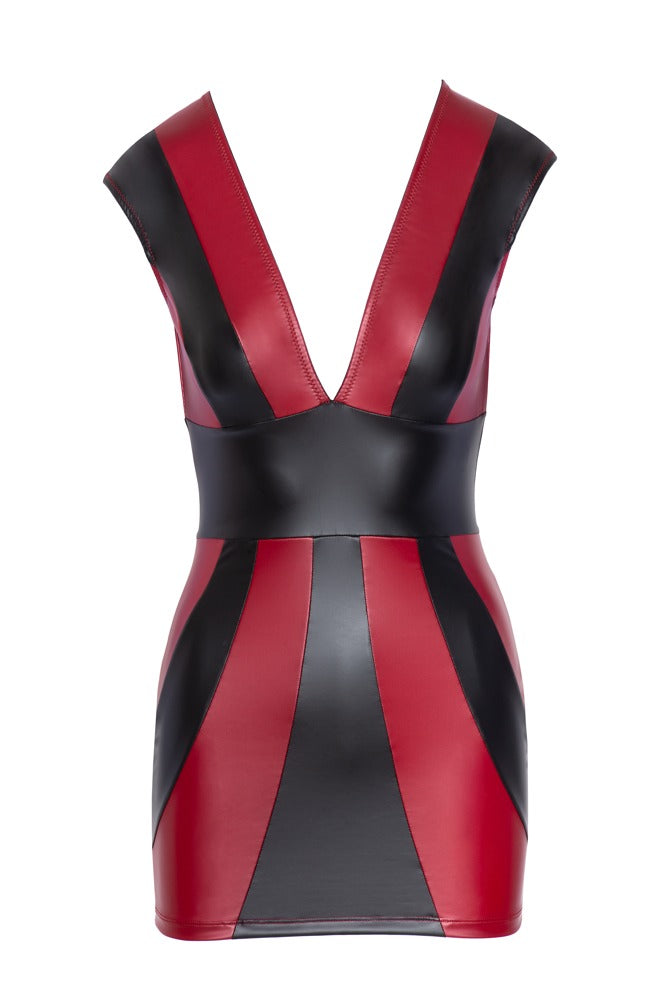 Cottelli Kleid im 2-farbigen Mattlook, Rot/Schwarz