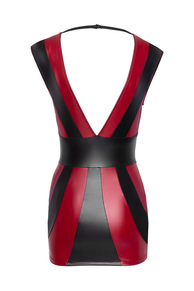 Cottelli Kleid im 2-farbigen Mattlook, Rot/Schwarz
