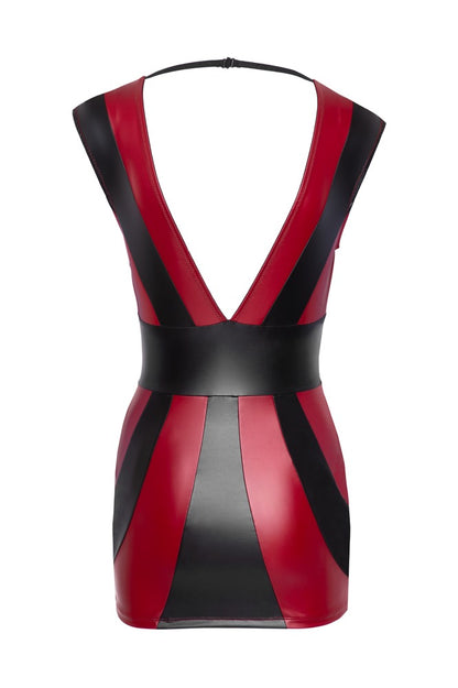 Cottelli Kleid im 2-farbigen Mattlook, Rot/Schwarz