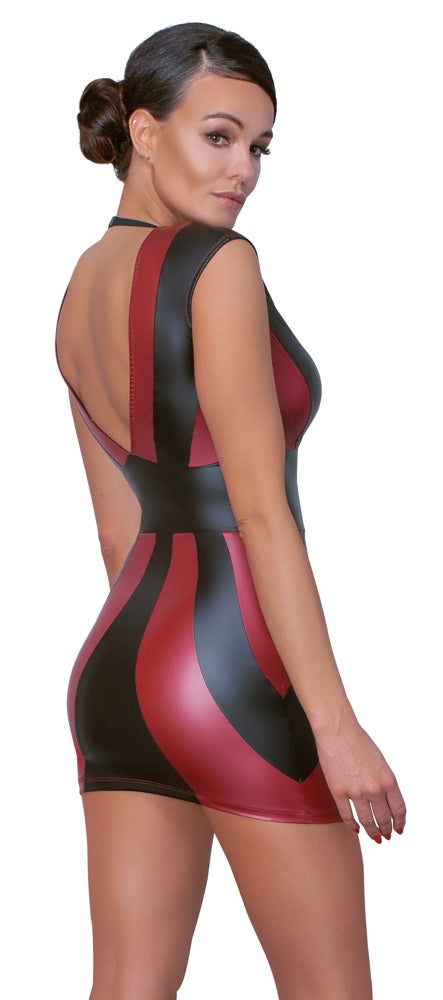 Cottelli Kleid im 2-farbigen Mattlook, Rot/Schwarz