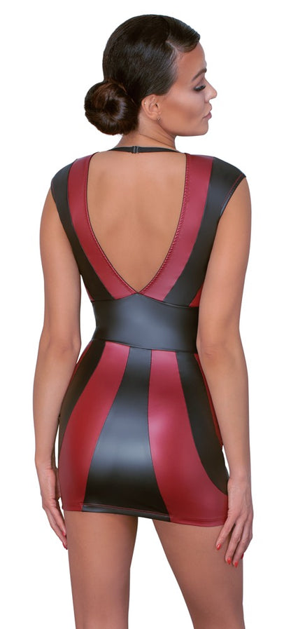 Cottelli Kleid im 2-farbigen Mattlook, Rot/Schwarz