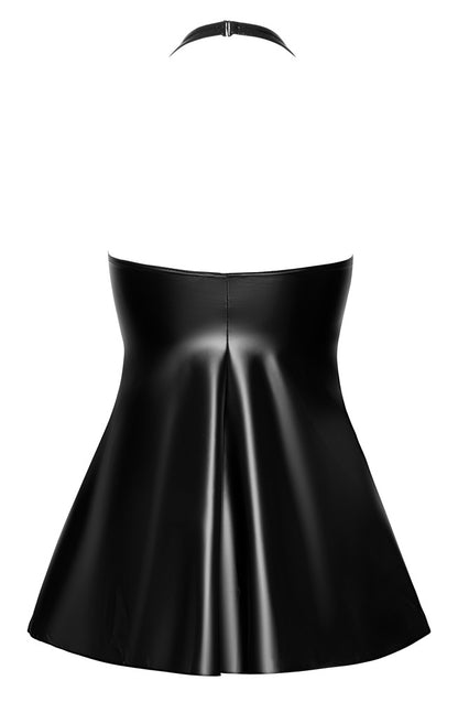 NOIR Wetlook-Kleid in Schlangenhaut-Optik