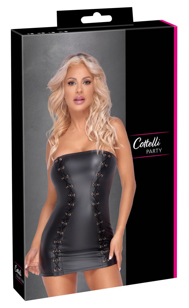 Cottelli Tube-Minikleid schulterfrei mit Schnürung