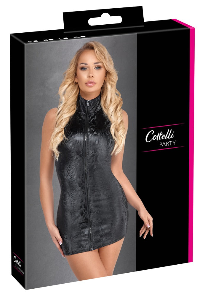 Cottelli Kleid in Schlangen-Optik mit durchgehendem Zip