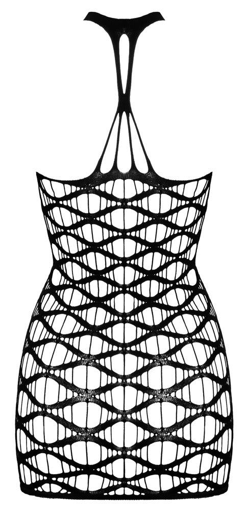 Fantasy schulterfreies Netz-Kleid mit Spitzen-String