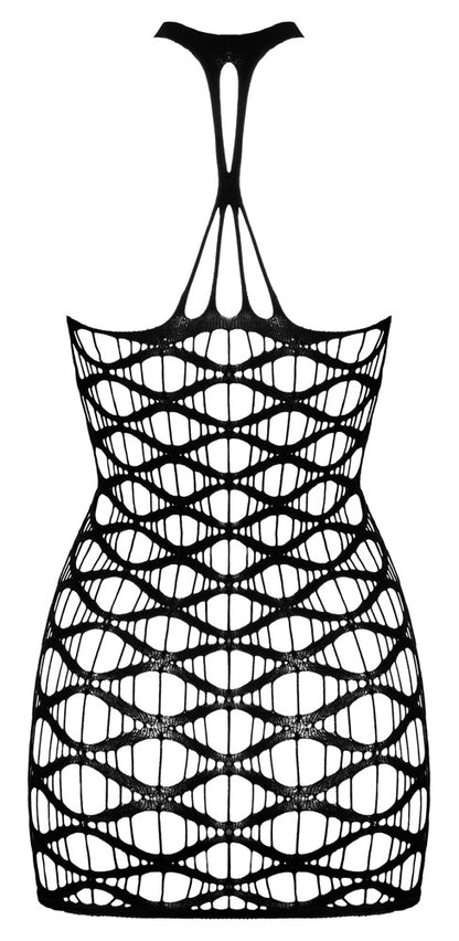 Fantasy schulterfreies Netz-Kleid mit Spitzen-String