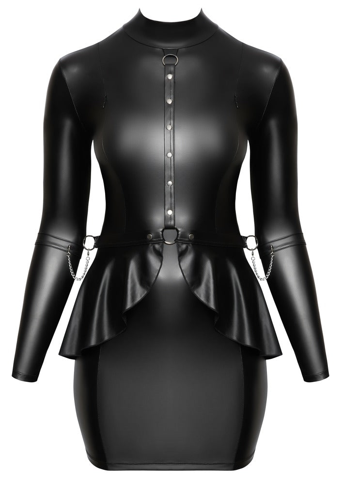 Cottelli betonendes Bondage-Langarm-Minikleid mit Soft-Armfesseln
