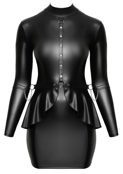 Cottelli betonendes Bondage-Langarm-Minikleid mit Soft-Armfesseln