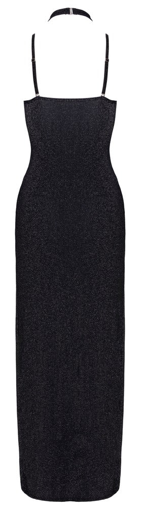Cottelli Langes Kleid mit Silberglitzer
