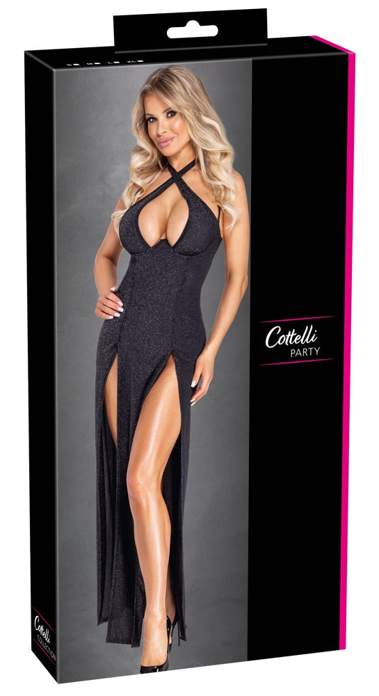 Cottelli Langes Kleid mit Silberglitzer