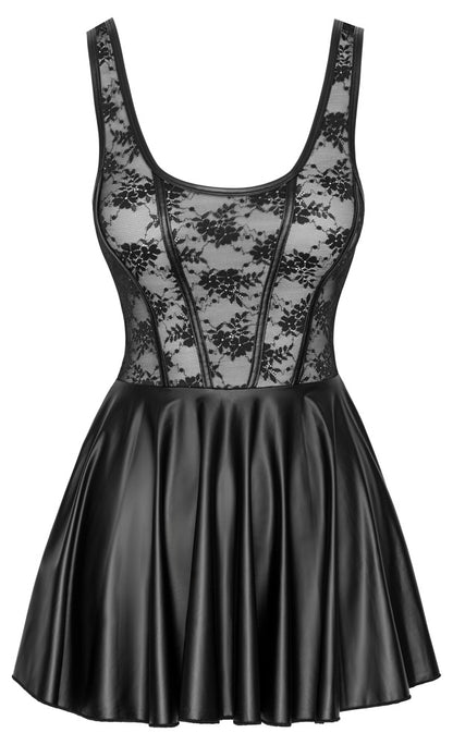Cottelli Träger-Minikleid mit Spitze und Mattlook