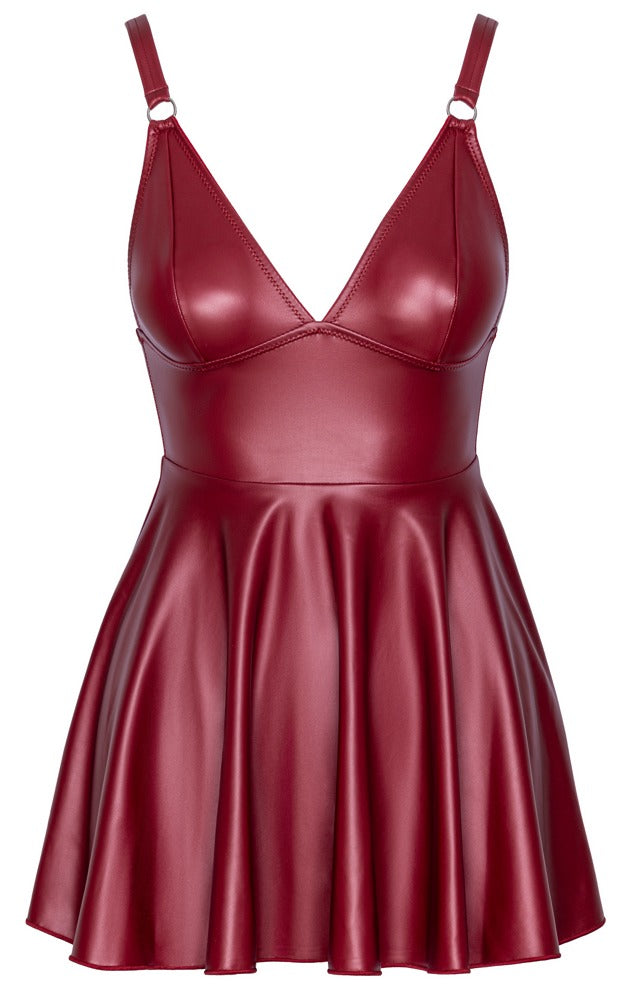 Cottelli Träger-Minikleid im roten Mattlook