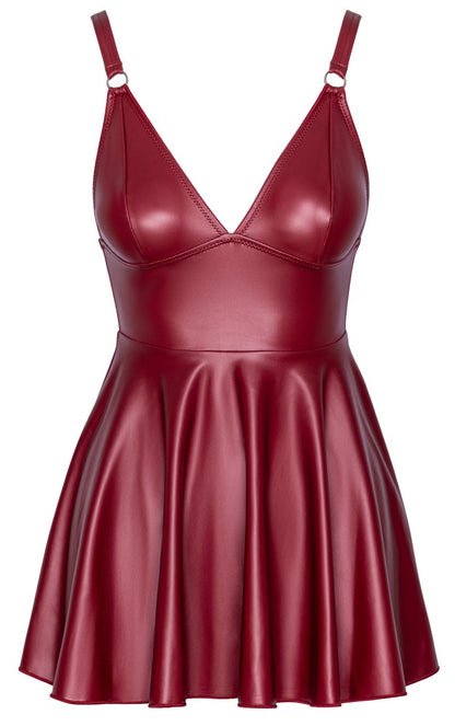 Cottelli Träger-Minikleid im roten Mattlook