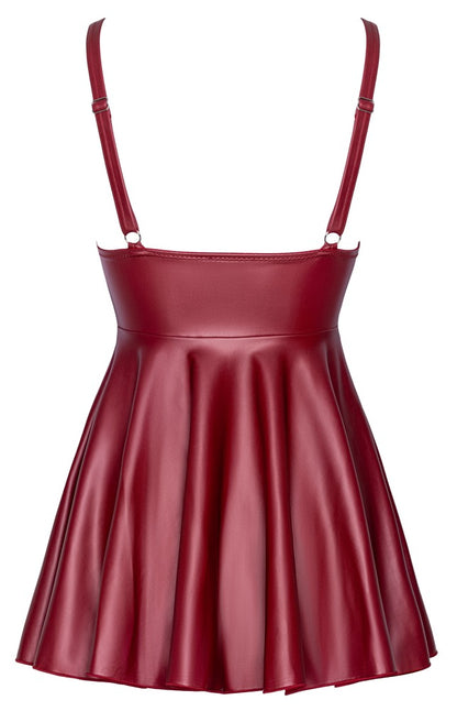 Cottelli Träger-Minikleid im roten Mattlook